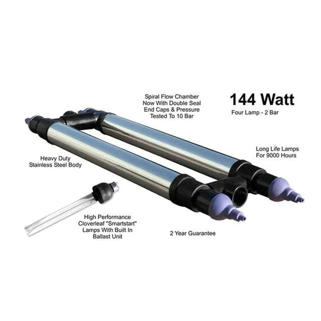 Cloverleaf Smartstart Stainless Steel UV Clarifiers Pond Supplies Cloverleaf