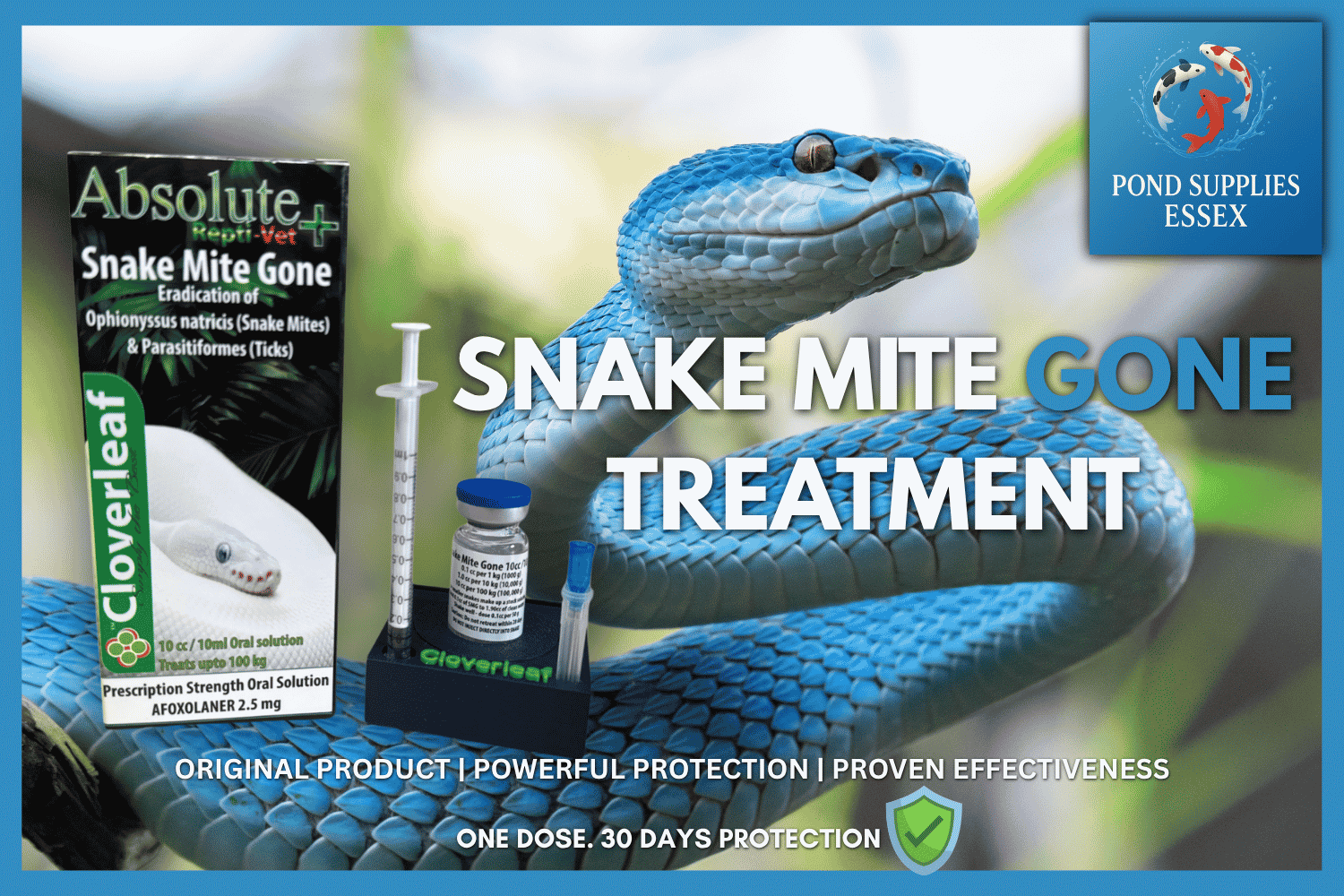 Snake mite gone treatments and much more reptile items to choose from at PondSuppliesEssex Online store 