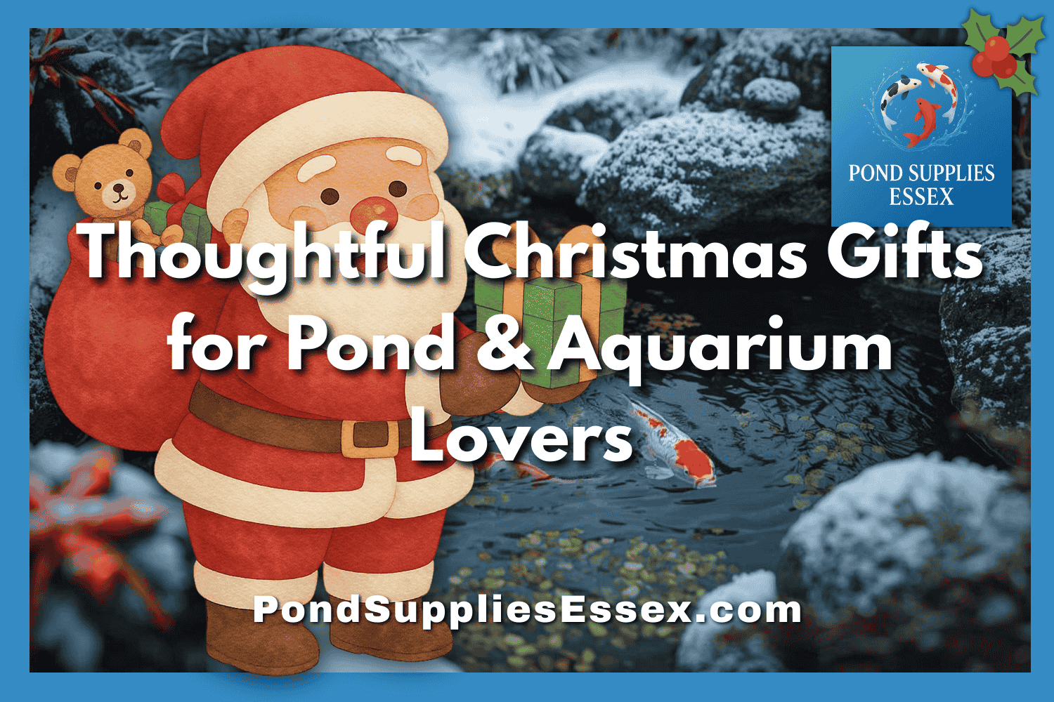 Thoughtful Aquatic Christmas gifts for pond & aquarium lovers at pond supplies Essex.