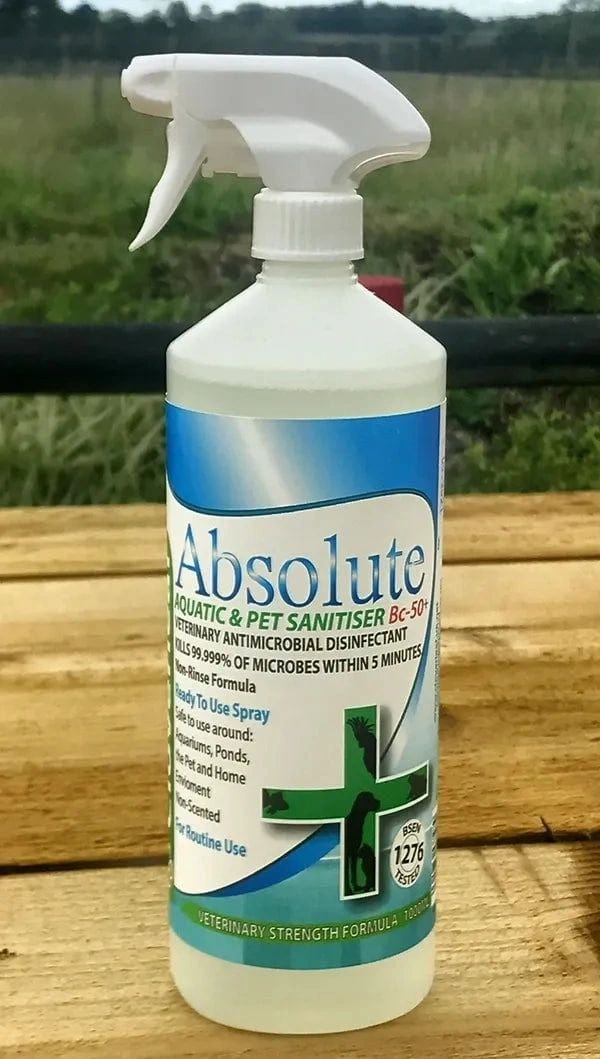 Absolute Aquatic & Pet Sanitiser Spray 1ltr Pond Supplies Essex 
