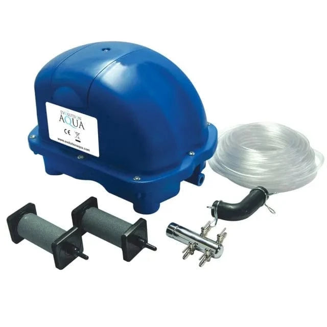 Evolution Aqua AIRTECH 70 Pond Aerator Complete Kit outside of original packaging at pond supplies Essex. 