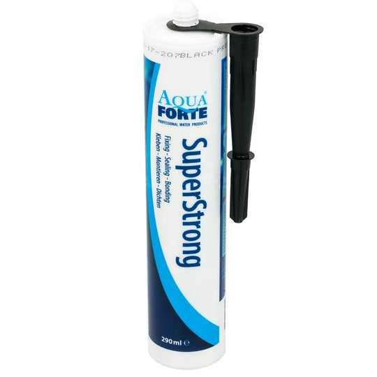 AquaForte SuperStrong Fix & Seal 290ml- Black Aquatic Sealant at Pond Supplies Essex Online Store 