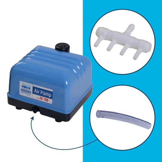 AquaForte V-Series Air Pump Flow Sets (With Line & Stones) Air pump Pond Supplies Essex 