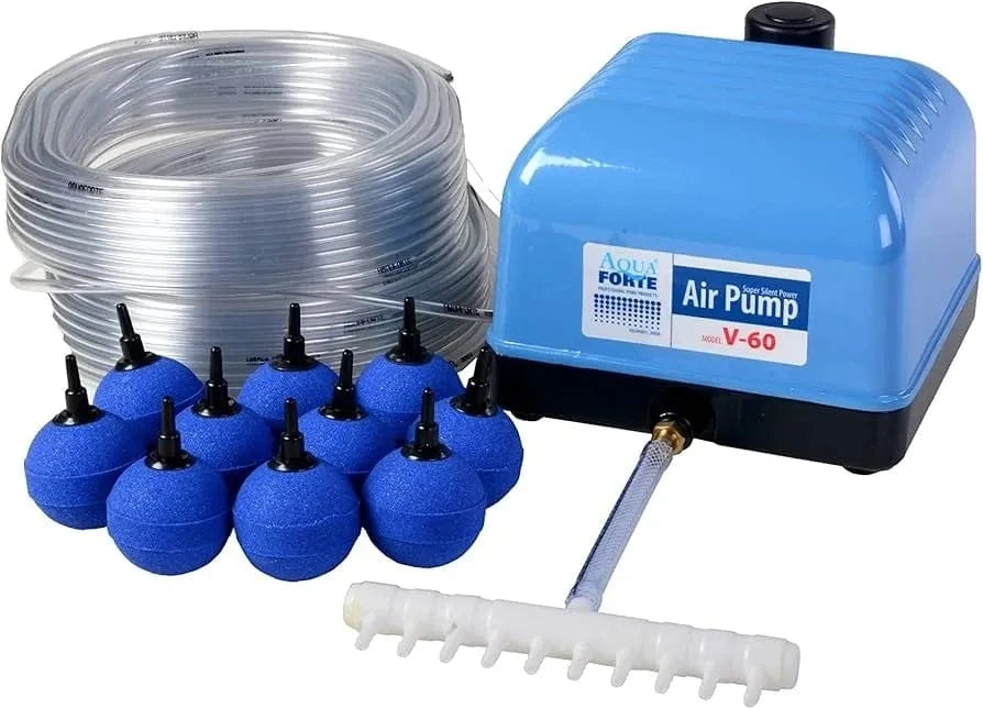 AquaForte V-Series Air Pump Flow Sets (With Line & Stones) Air pump Pond Supplies Essex 