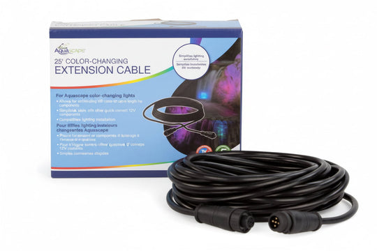 Aquascape Colour-Changing Low Voltage Extension Cables 25ft (7.6m) (12V) Extension Cable at Pond Supplies Essex Online Store 