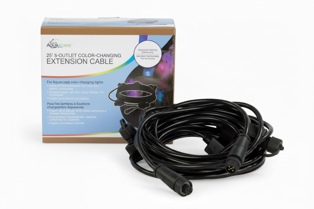 Aquascape Colour-Changing Low Voltage Extension Cables 25ft (7.6m) (12V) Extension Cable at Pond Supplies Essex Online Store 