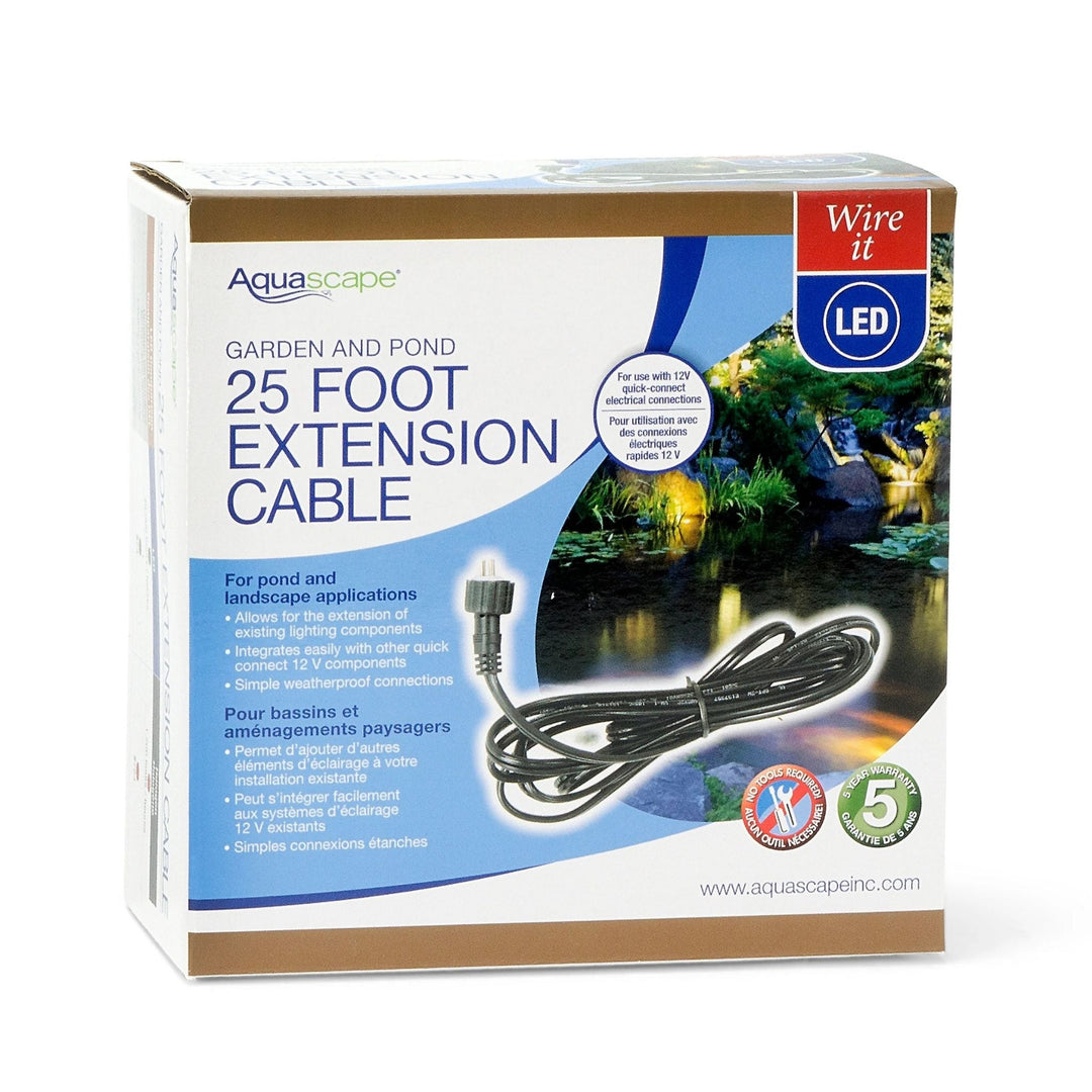 Aquascape Quick-Connect Low Voltage Extension Cables – 1-Outlet & 5-Outlets (7.6m / 25ft) Extension Cable at Pond Supplies Essex Online Store 