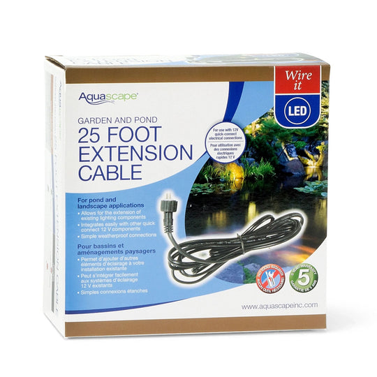 Aquascape Quick-Connect Low Voltage Extension Cables – 1-Outlet & 5-Outlets (7.6m / 25ft) Extension Cable at Pond Supplies Essex Online Store 