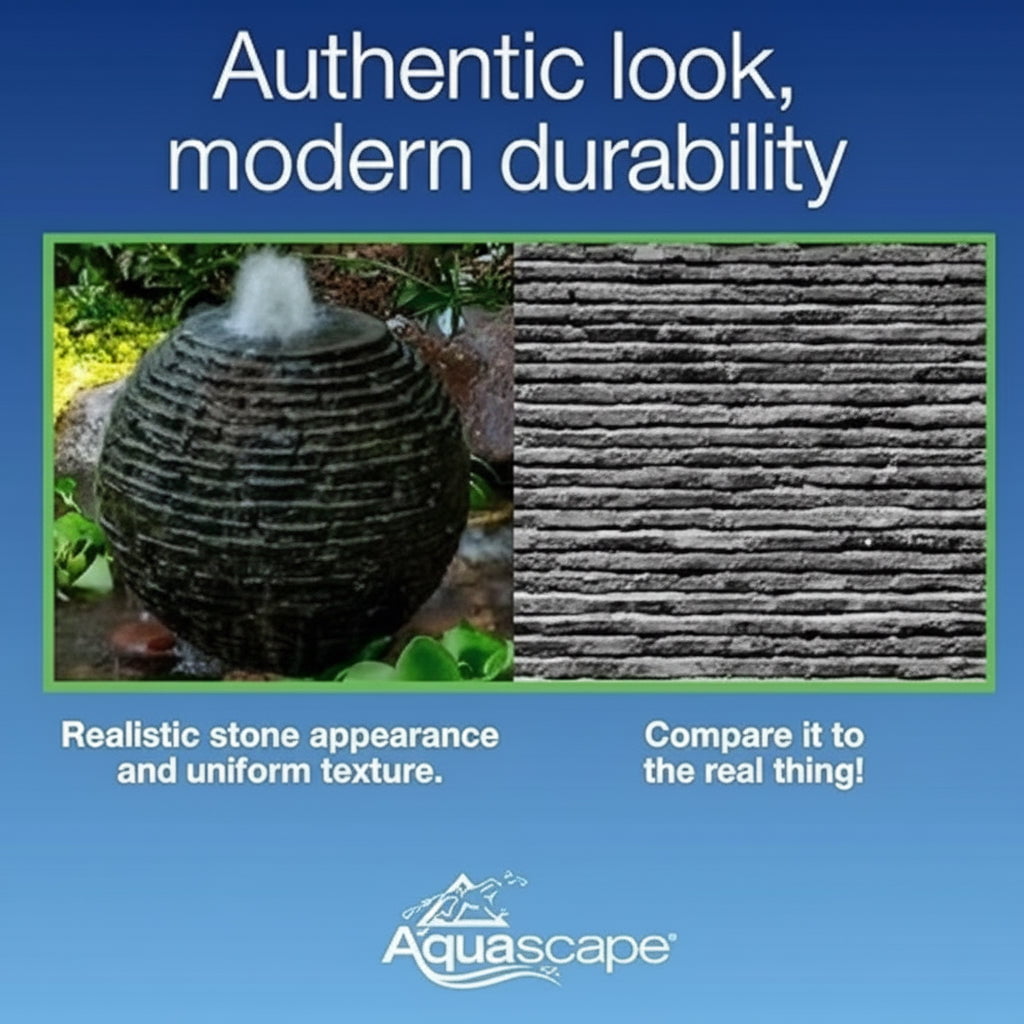 Aquascape Stacked Slate Sphere Fountain Kits Fountain Kit at Pond Supplies Essex Online Store 