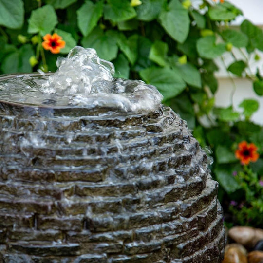 Aquascape Stacked Slate Sphere Fountain Kits Fountain Kit at Pond Supplies Essex Online Store 