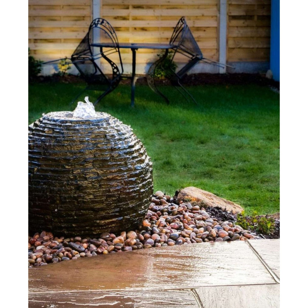 Aquascape Stacked Slate Sphere Fountain Kits Fountain Kit at Pond Supplies Essex Online Store 