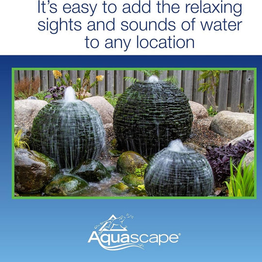 Aquascape Stacked Slate Sphere Fountain Kits Fountain Kit at Pond Supplies Essex Online Store 
