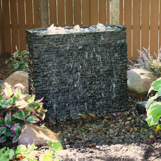 Aquascape Stacked Slate Spillway Wall Fountain Kit (81cm / 32”) Fountain Kit at Pond Supplies Essex Online Store 