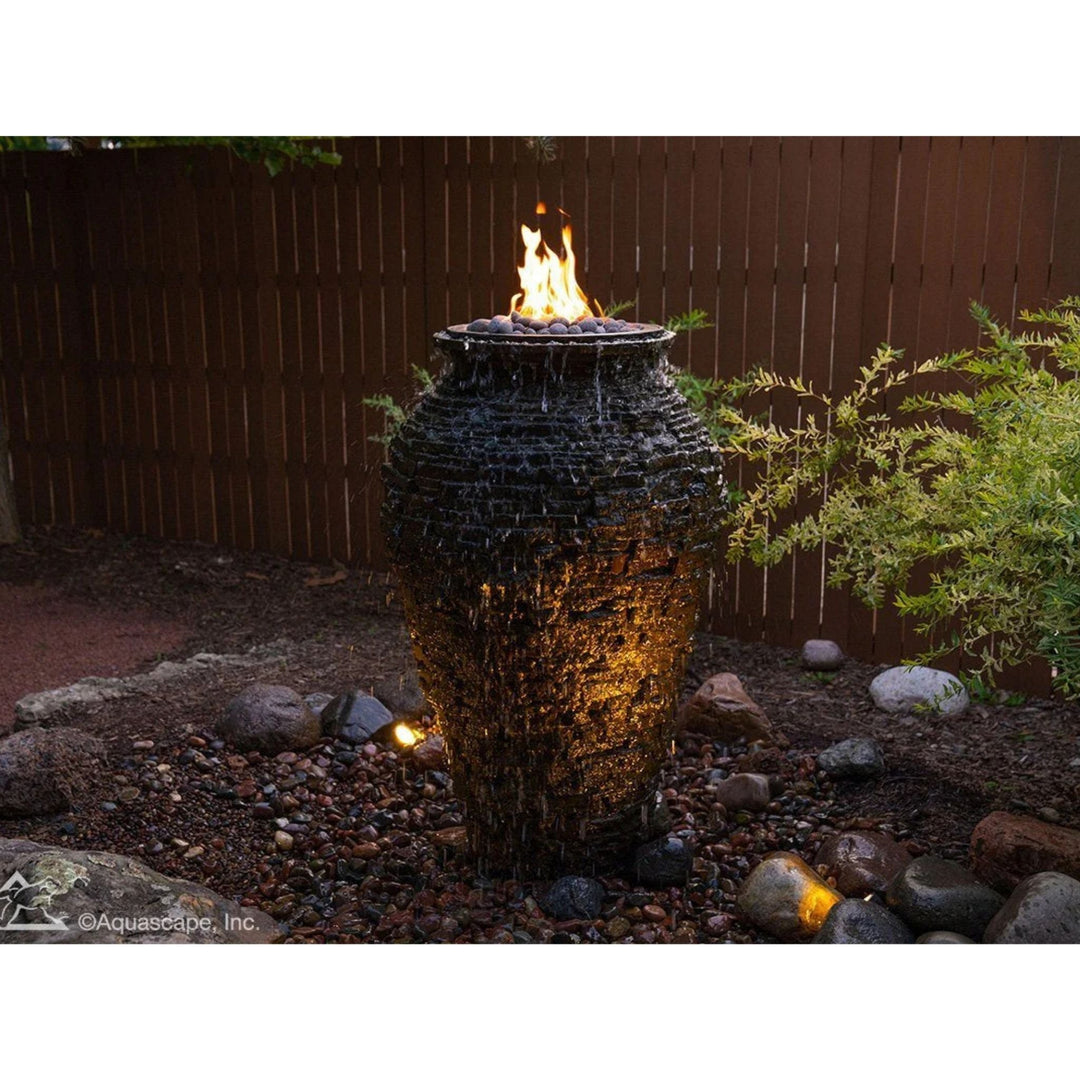 Aquascape Stacked Slate Urn Fountain Kits Fountain Kit at Pond Supplies Essex Online Store 