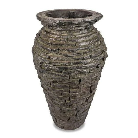 Aquascape Stacked Slate Urn Fountain Kits Fountain Kit at Pond Supplies Essex Online Store 