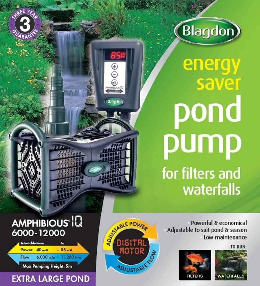 BLAGDON AMPHIBIOUS IQ SUBMERSIBLE PUMP (2250-12000LPH) Pond pump Sks Wholesale