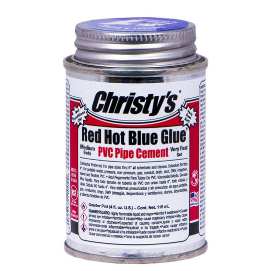 Christy’s Red Hot Blue Glue – 118ml PVC Solvent Cement Solvent Cement at Pond Supplies Essex Online Store 