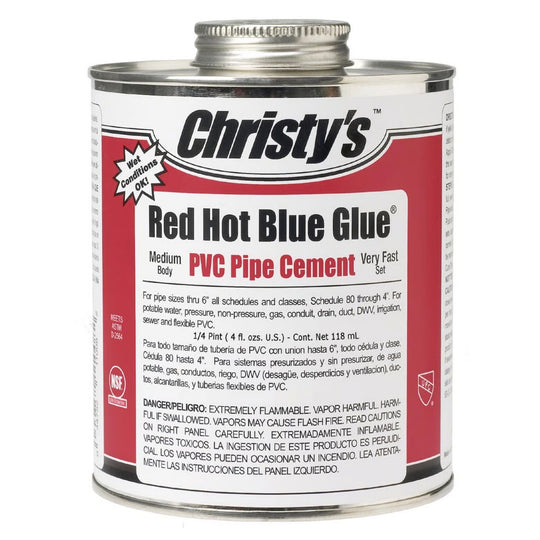 Christy’s Red Hot Blue Glue – 118ml PVC Solvent Cement Solvent Cement at Pond Supplies Essex Online Store 