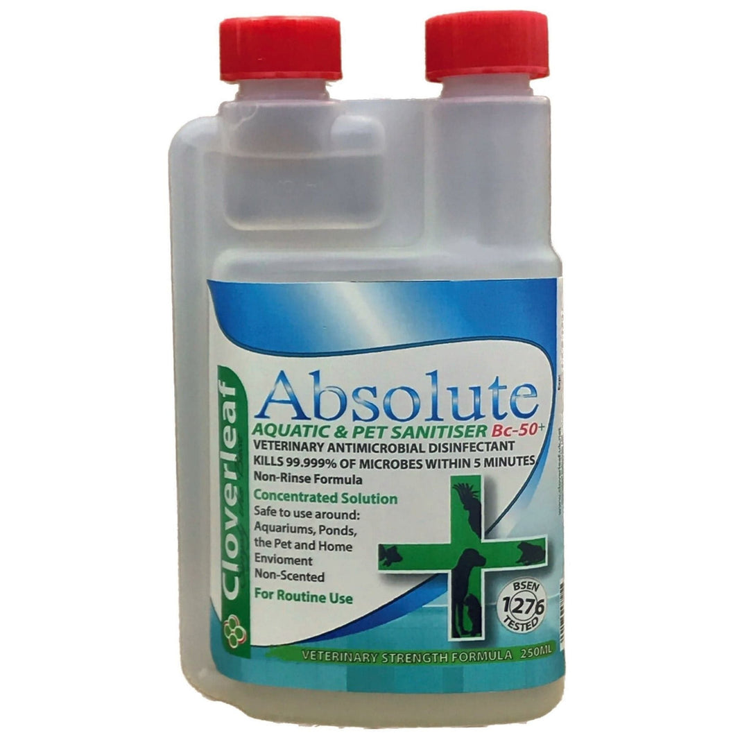 Cloverleaf Absolute Aquatic & Pet Sanitiser Concentrate Aquatic Sanitiser at Pond Supplies Essex Online Store 