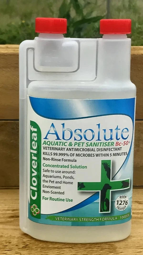 Cloverleaf Absolute Aquatic & Pet Sanitiser Concentrate Pond Supplies Cloverleaf