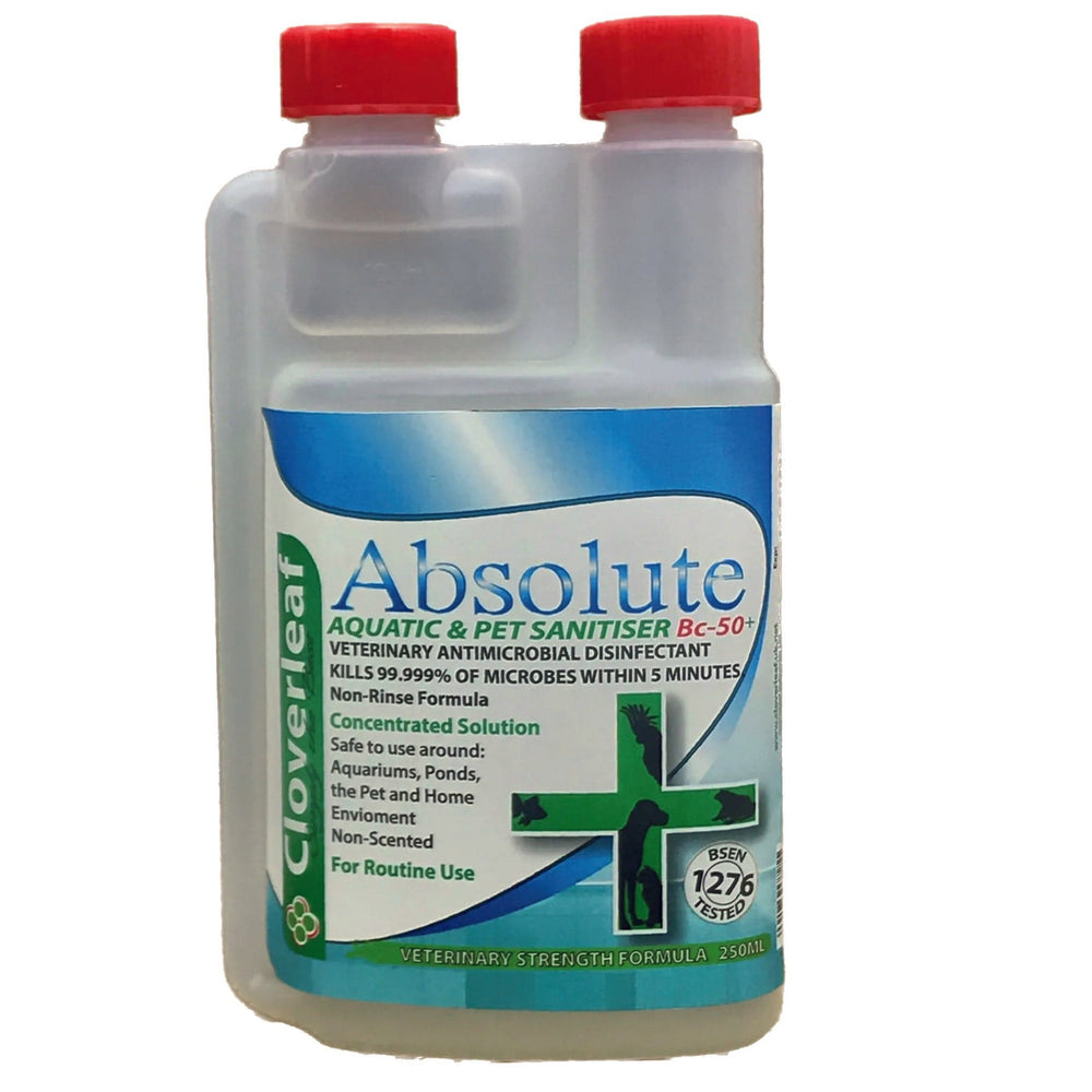 Cloverleaf Absolute Aquatic & Pet Sanitiser Concentrate Pond Supplies Cloverleaf