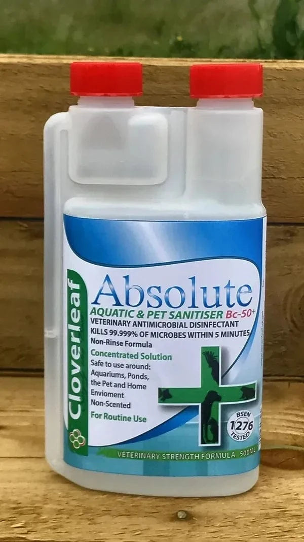 Cloverleaf Absolute Aquatic & Pet Sanitiser Concentrate Aquatic Sanitiser at Pond Supplies Essex Online Store 