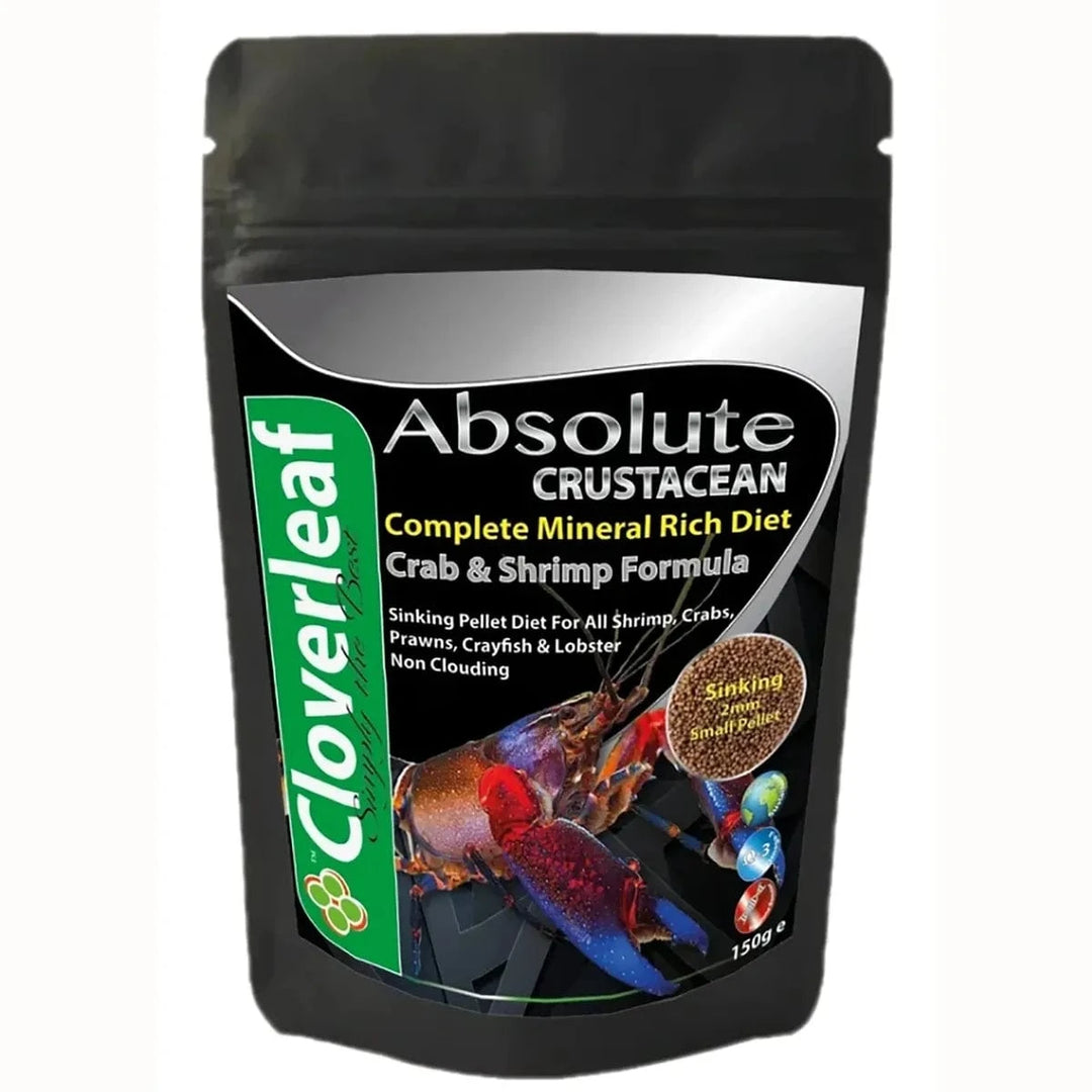 Cloverleaf Absolute Crustacean Diet 150g (2mm Sinking Pellets) Fish food Cloverleaf