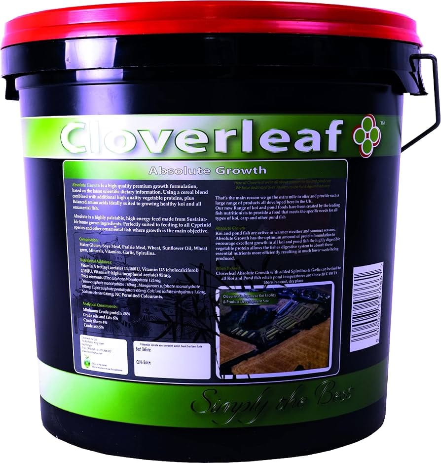 Cloverleaf Absolute Growth Fish Pellets Fish food at Pond Supplies Essex Online Store 