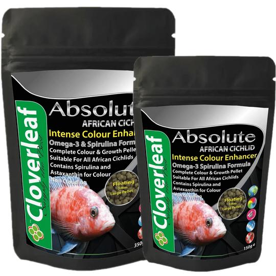 Cloverleaf African Cichlid Colour Diet 3mm Floating Pellets Aquarium fish food at Pond Supplies Essex Online Store 
