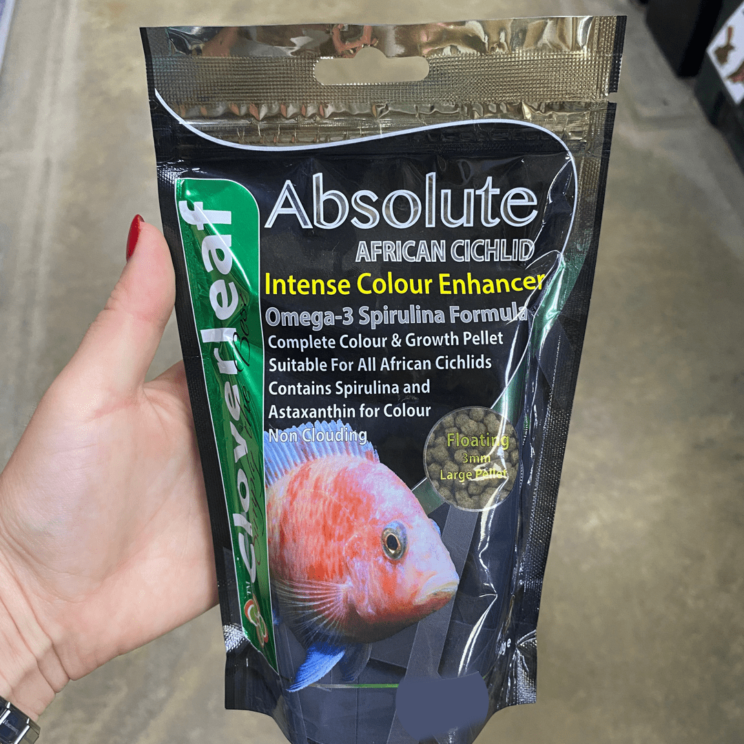 Cloverleaf African Cichlid Colour Diet 3mm Floating Pellets Aquarium fish food at Pond Supplies Essex Online Store 