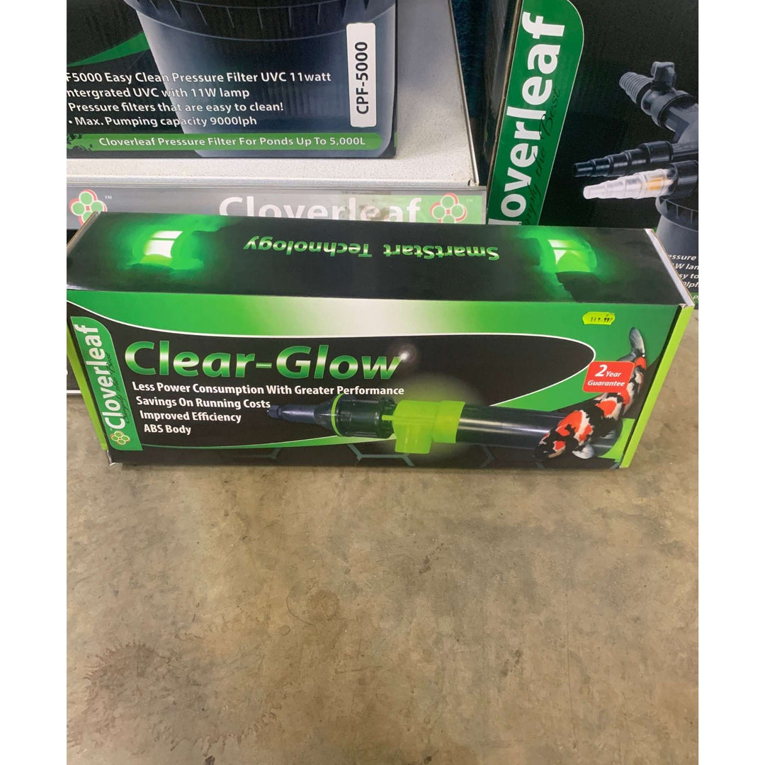 Cloverleaf Clear-Glow Plastic UV-C Clarifiers (24w-72w) Uv Clarifier at Pond Supplies Essex Online Store 