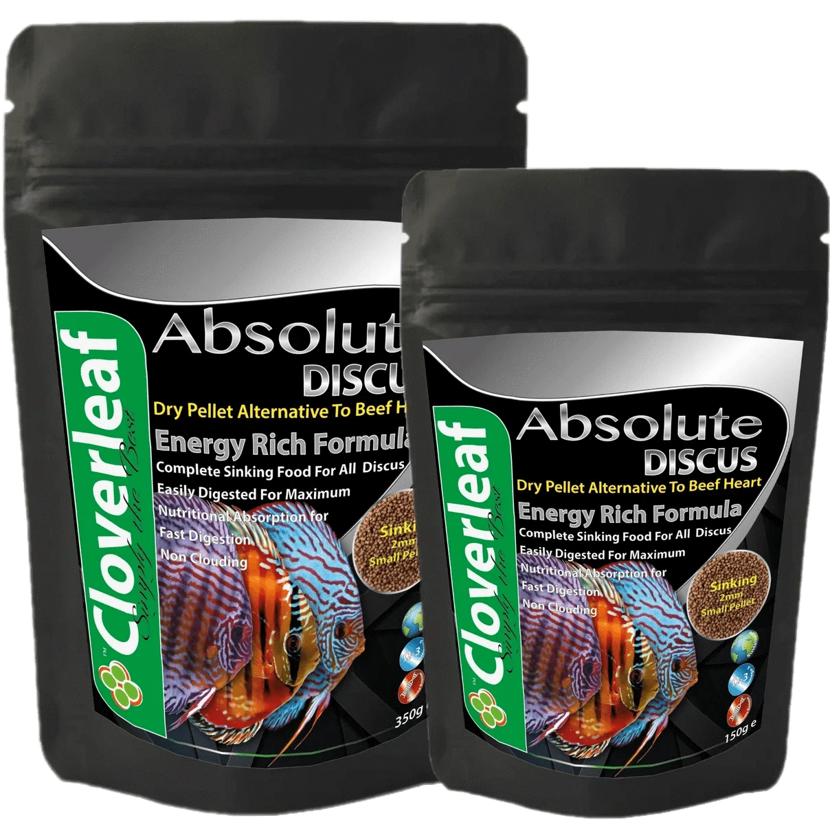 Cloverleaf Discus Diet 2mm Sinking Pellets Aquarium fish food at Pond Supplies Essex Online Store 
