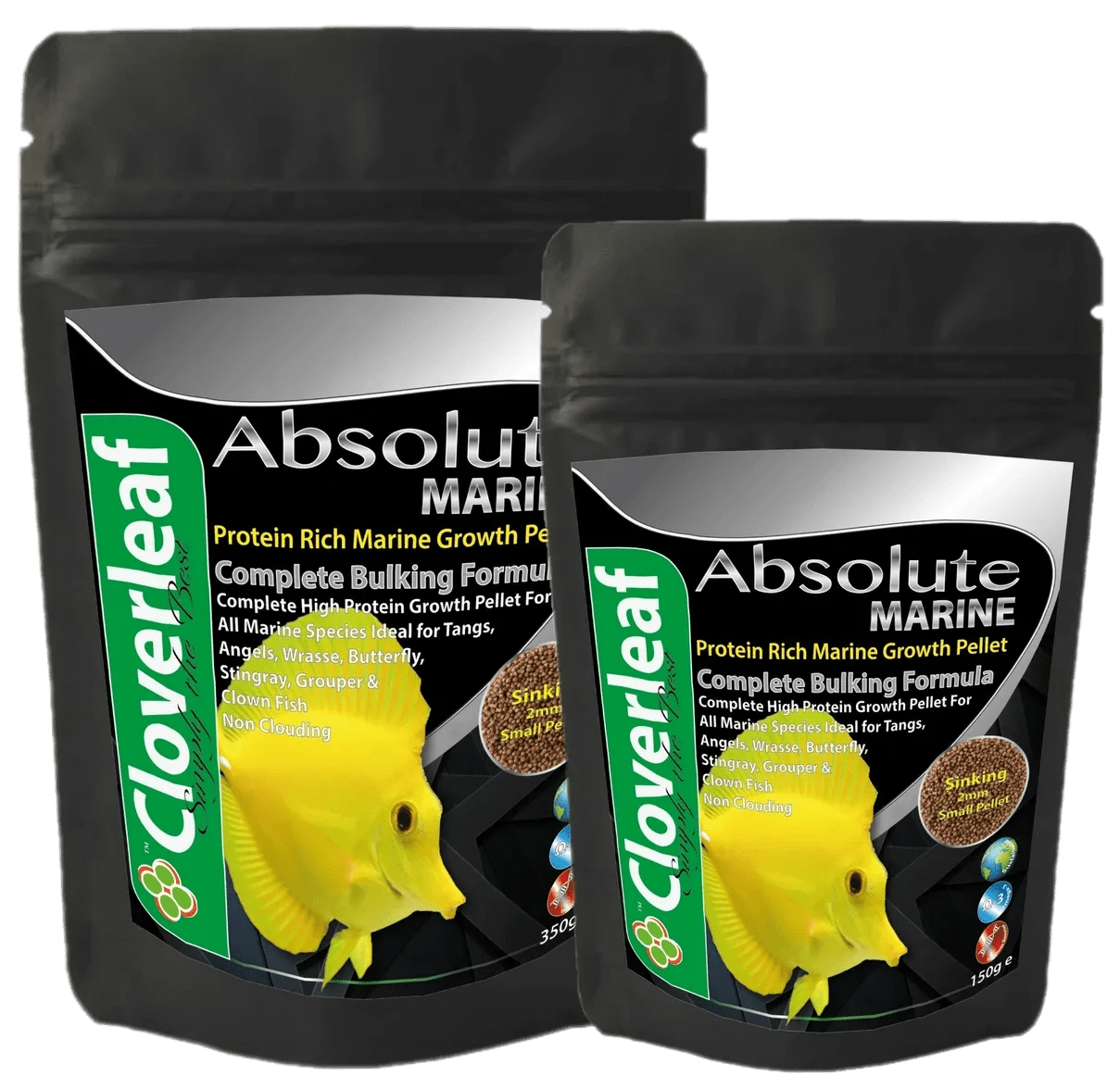 Cloverleaf Marine Fish Diet 2mm Sinking Pellets Aquarium fish food at Pond Supplies Essex Online Store 