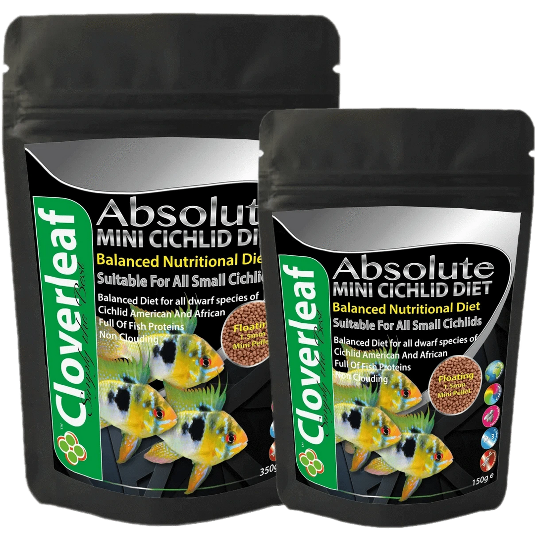 Cloverleaf Mini Cichlid Diet 1.5mm Sinking Pellets Aquarium fish food Cloverleaf