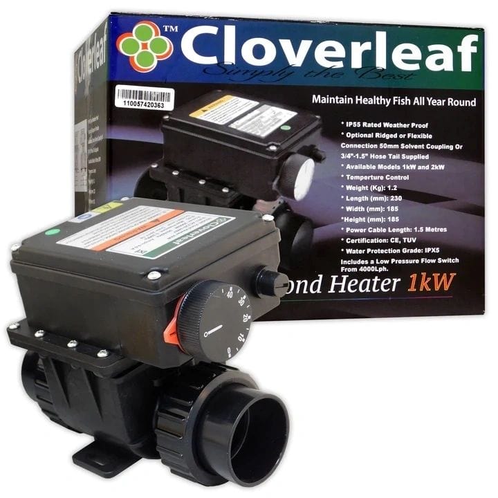 Cloverleaf Pond Heater (Thermo-Control) (1kW - 2kW) Pond Heater Cloverleaf