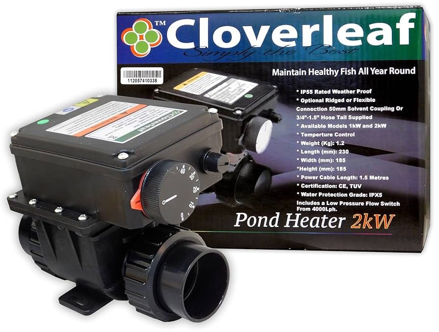 Cloverleaf Pond Heater (Thermo-Control) (1kW - 2kW) Pond Heater Cloverleaf