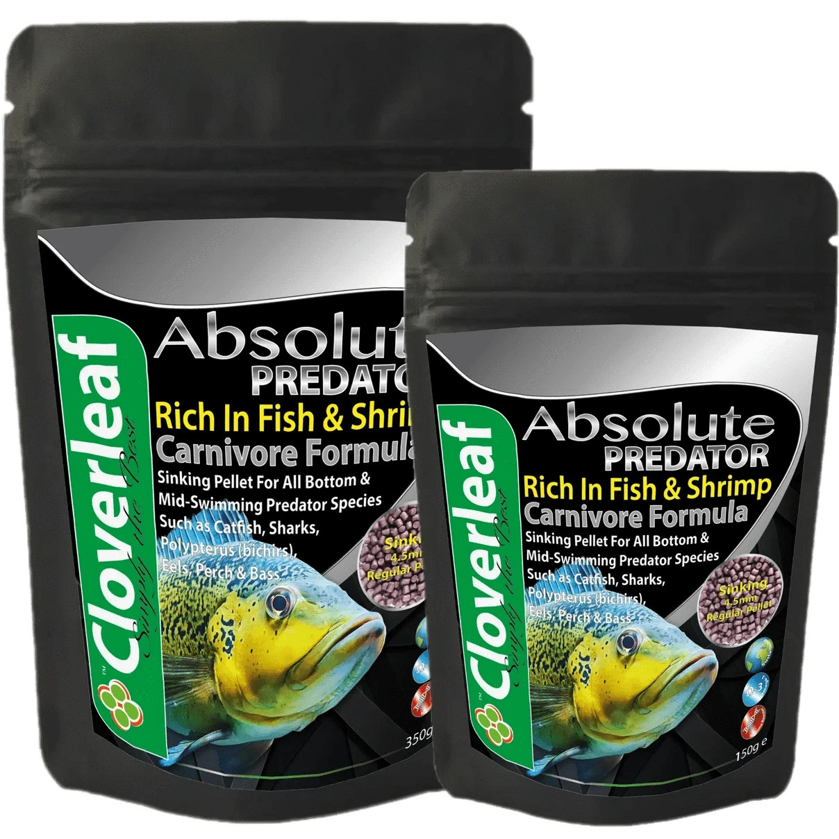 Cloverleaf Predator Diet 4.5mm Sinking Pellets Aquarium fish food at Pond Supplies Essex Online Store 