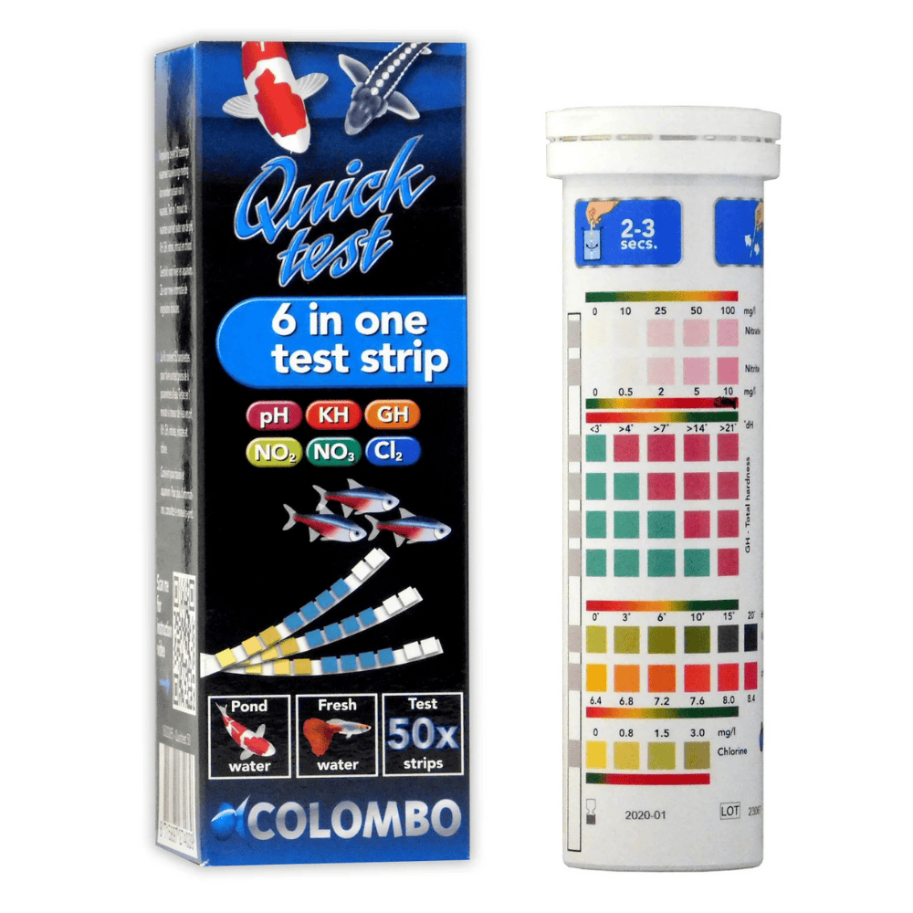 Colombo Quicktest 6-in-1 Water Test Strips (Pk of 50) Water Testing Kit Colombo