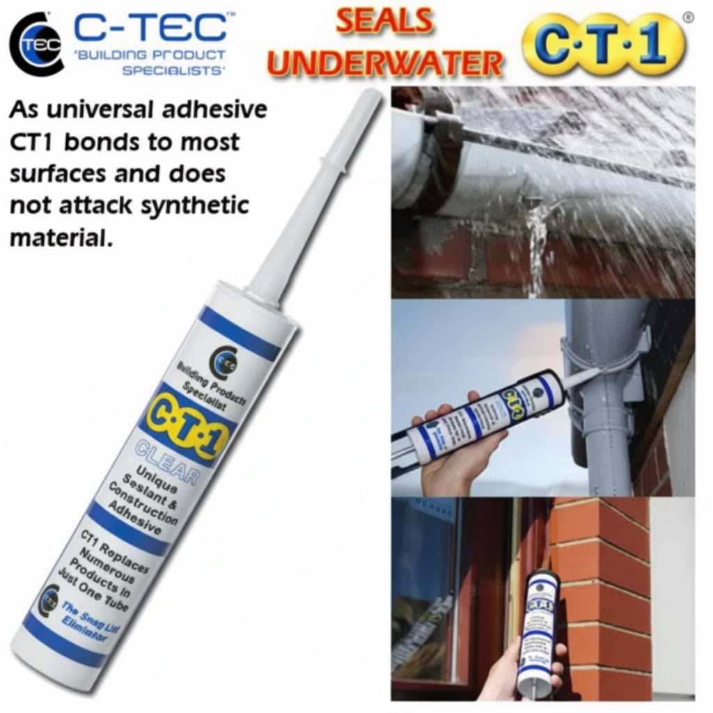 CT1 Exterior Adhesive & Underwater Sealant – Clear Pond Sealant at Pond Supplies Essex Online Store 