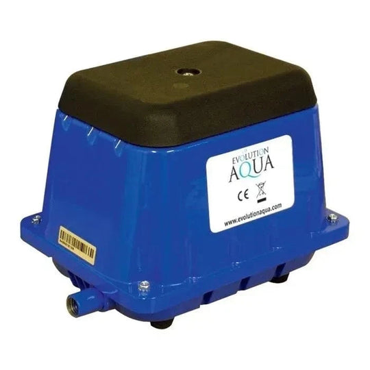Evolution Aqua AIRTECH Aerator Pump 130ltr outside of packaging at Pond Supplies Essex 