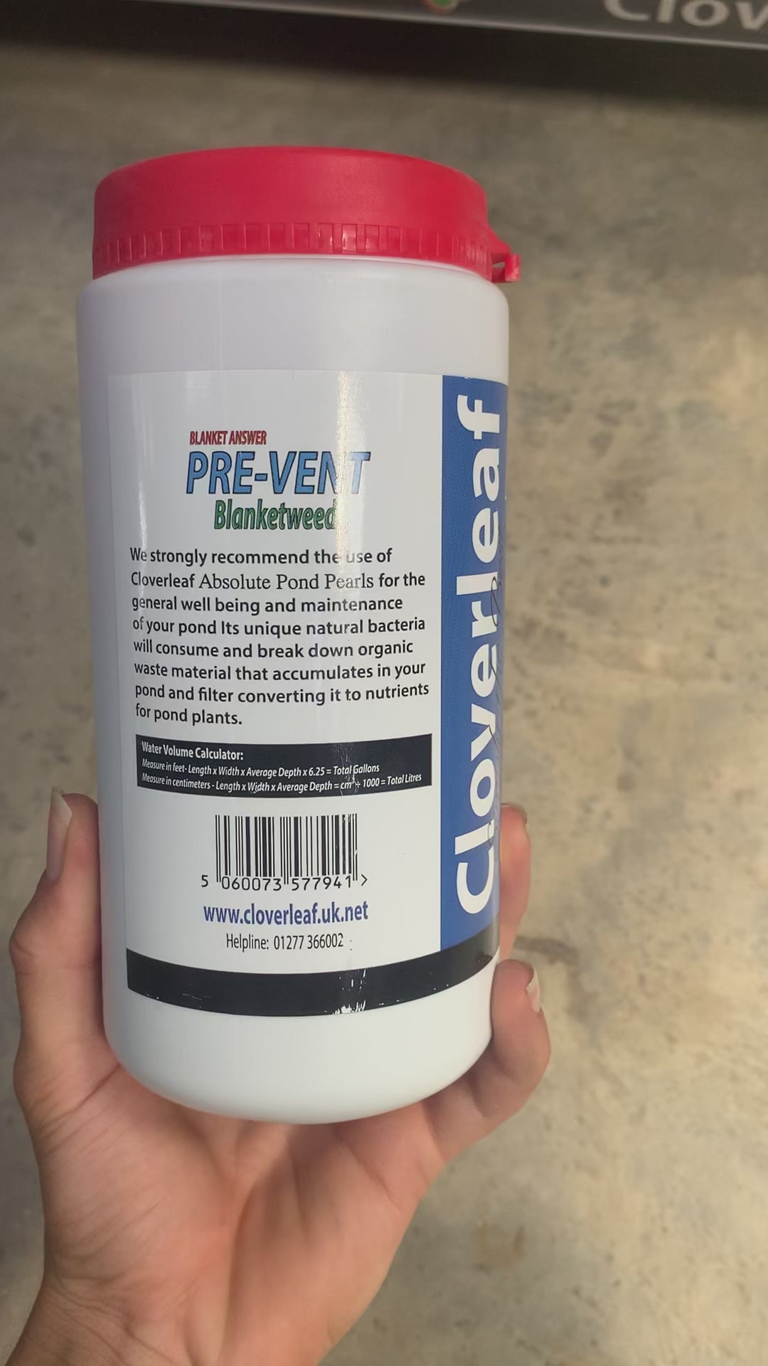 Cloverleaf Blanket Answer Pre-Vent all sizes collaged together, 800g, 2kg and 4kg tubs of Blanket Answer Pre-vent